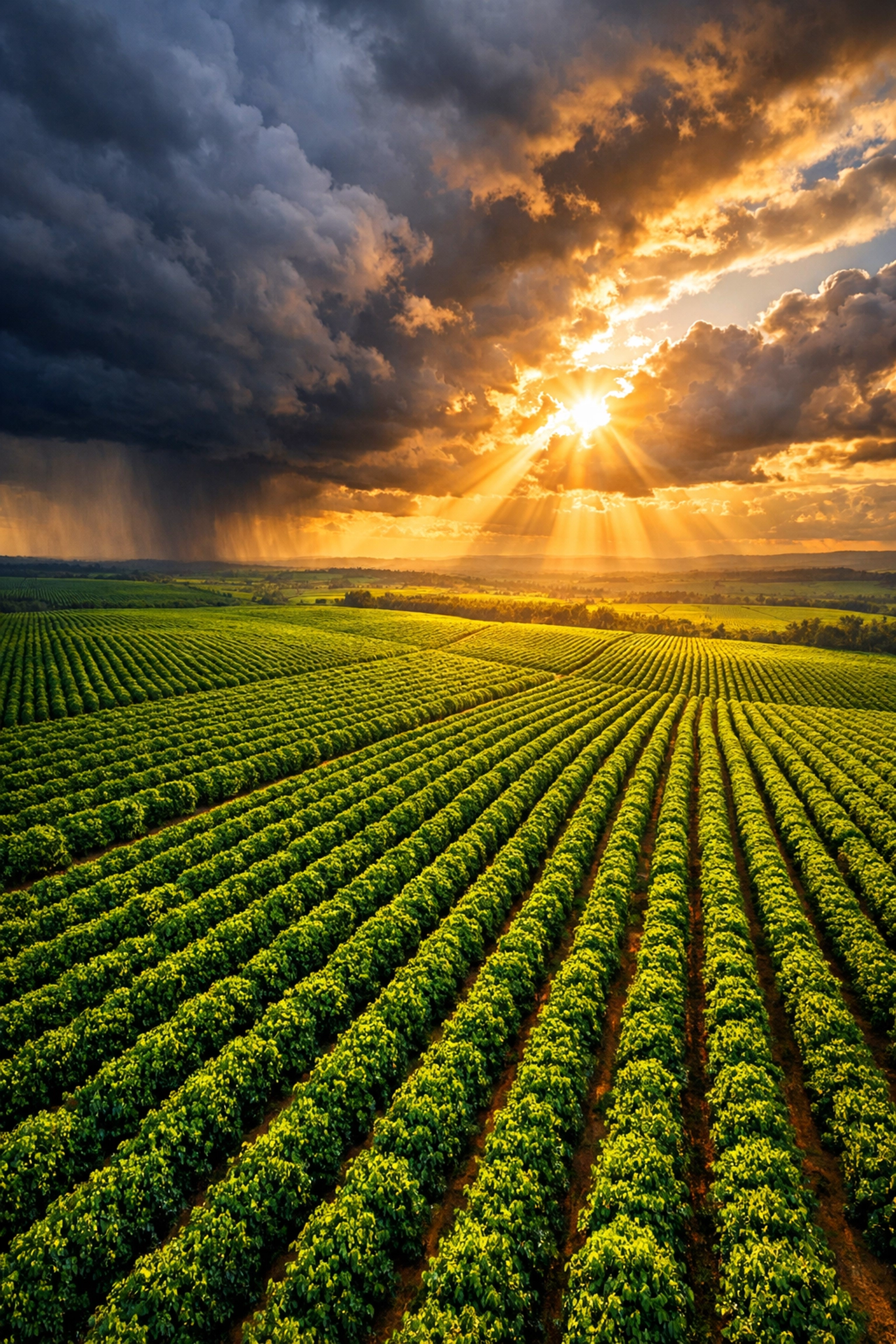 Brazilian coffee plantation in Minas Gerais with record 66.2 million bag harvest