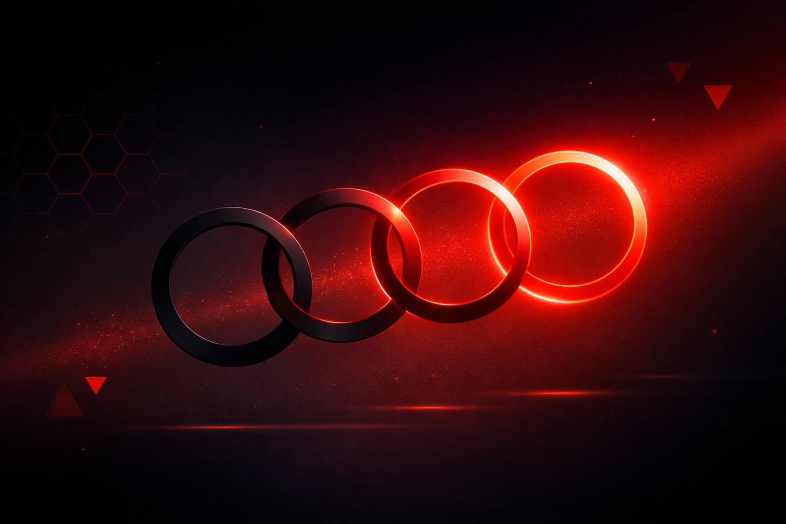 Four connected rings illustrating a structured 4-week SEO strategy for business growth.
