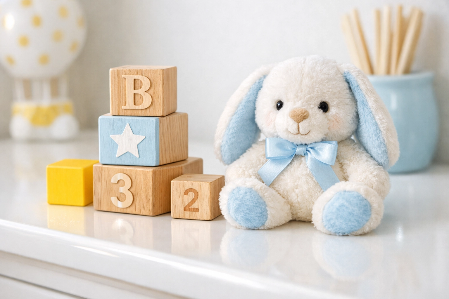 Dust-free nursery shelf showing the safety of eco-friendly house cleaning services in Leominster MA.