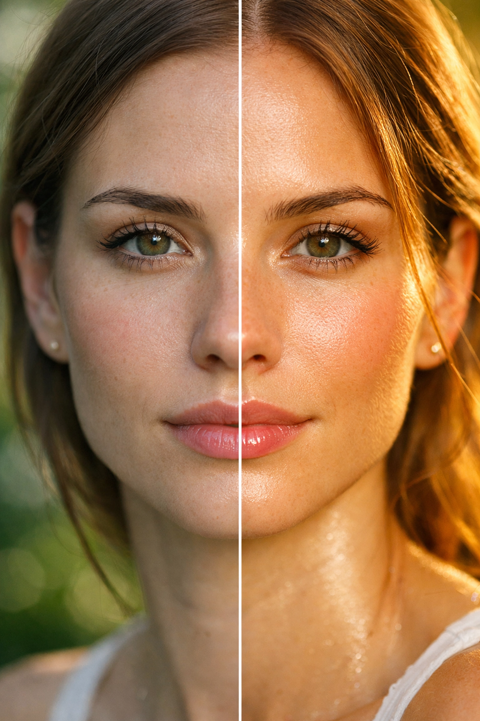 Portrait photography techniques for HSL color grading and natural skin tone adjustments.