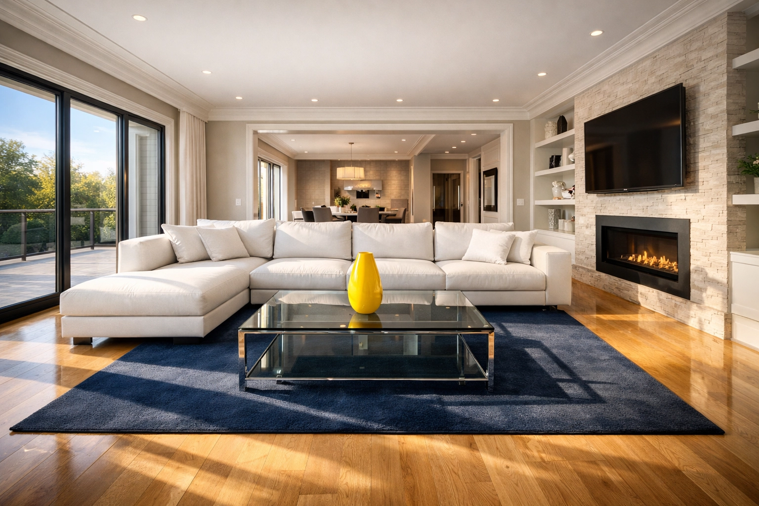Immaculate living room in a Franklin home after professional house cleaning in Franklin.