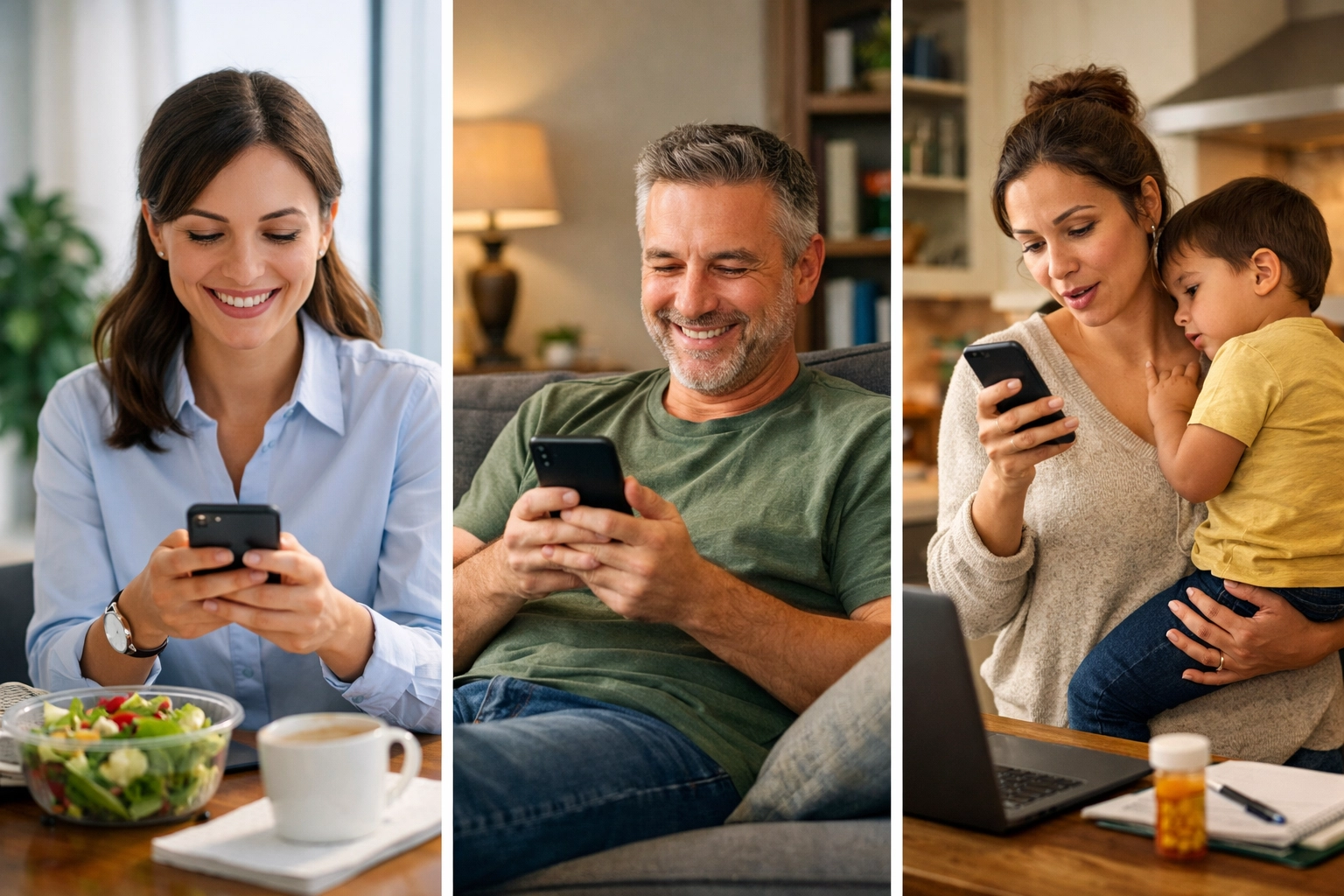 Patients using smartphones to text with doctors for weight loss medication consultations