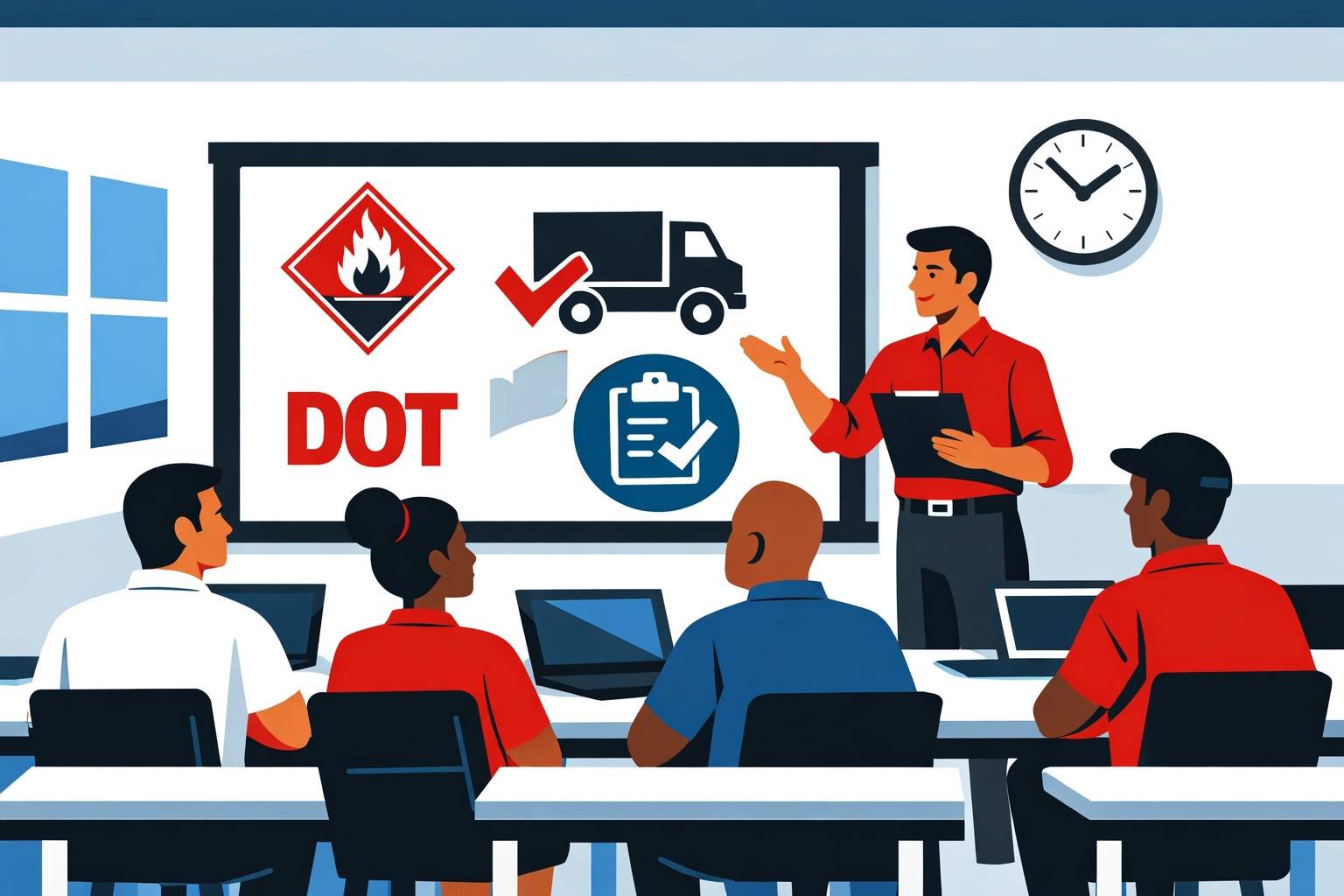 OLAT operator licence awareness training classroom with instructor and students