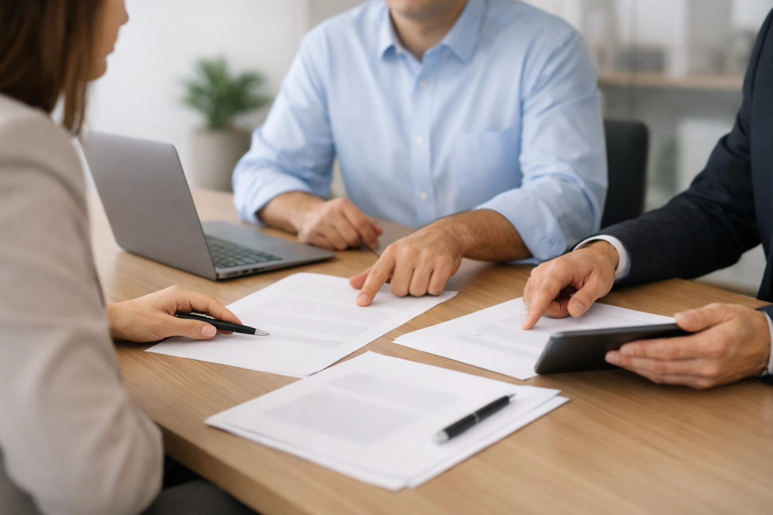 Tax professionals collaborating on business growth strategies and client service plans.