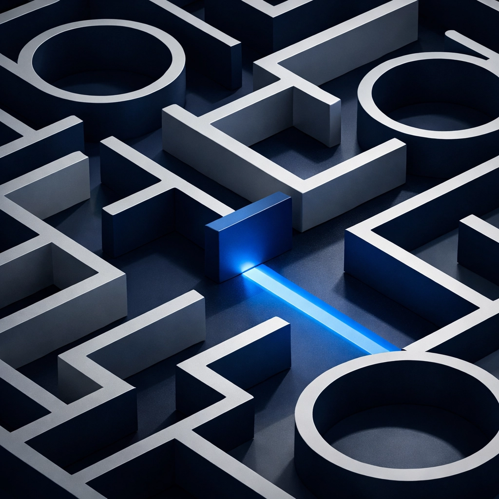 Complex insurance claims routing system illustrating automation failures and governance gaps