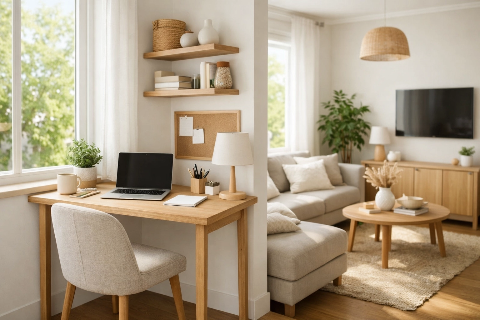 Modern family home interior showing hybrid work lifestyle in Kent commuter town