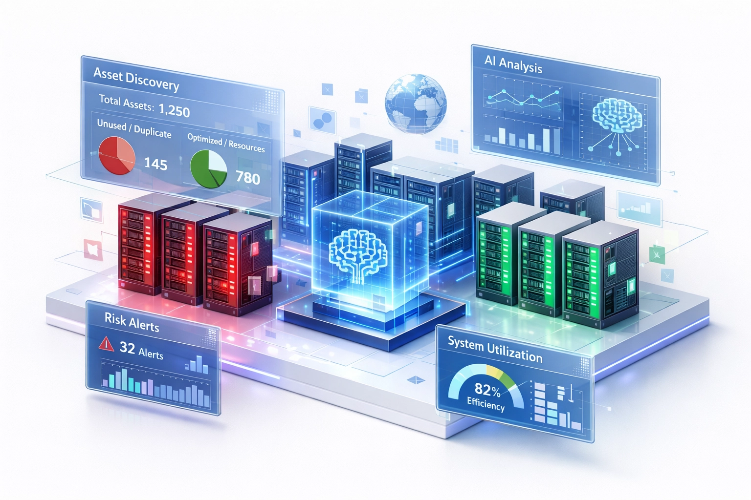 ServiceNow ITOM asset discovery identifying unused infrastructure and optimizing IT costs