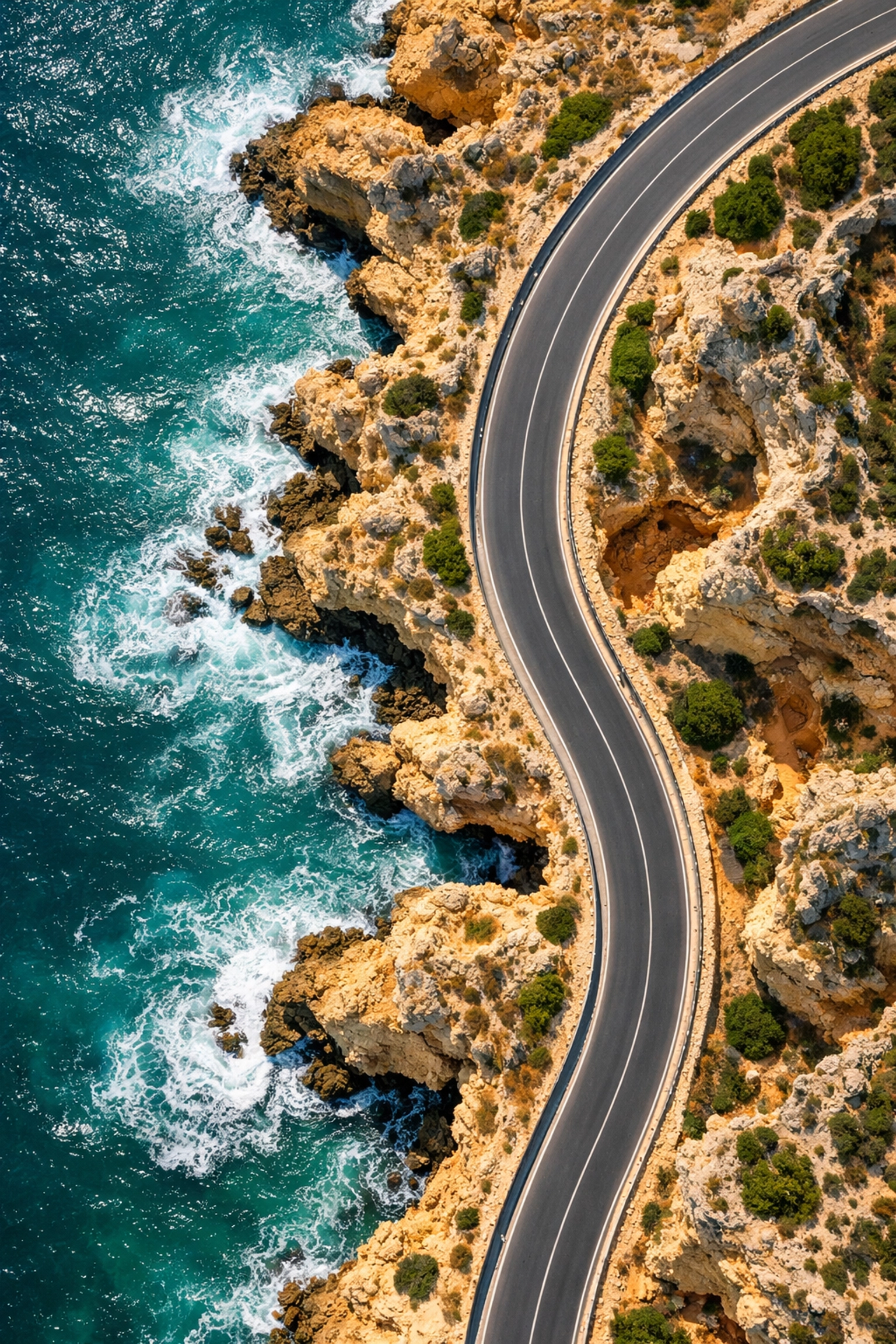 The Ultimate Guide to Travel Photography: Everything You Need to Succeed in 2026 3 Top-down drone photography of the Algarve coastline in Portugal, showcasing natural travel aesthetics and hidden gems.