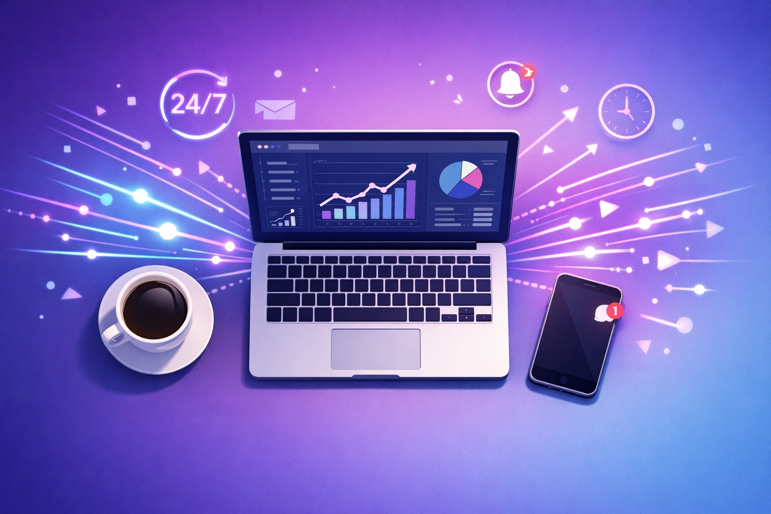 AI marketing automation working 24/7 to capture and respond to leads around the clock