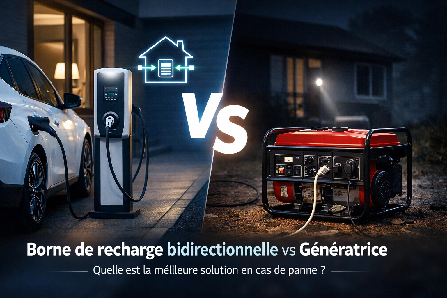 [HERO] Borne de recharge bidirectionnelle vs Génératrice : quelle est la meilleure solution en cas de panne ?