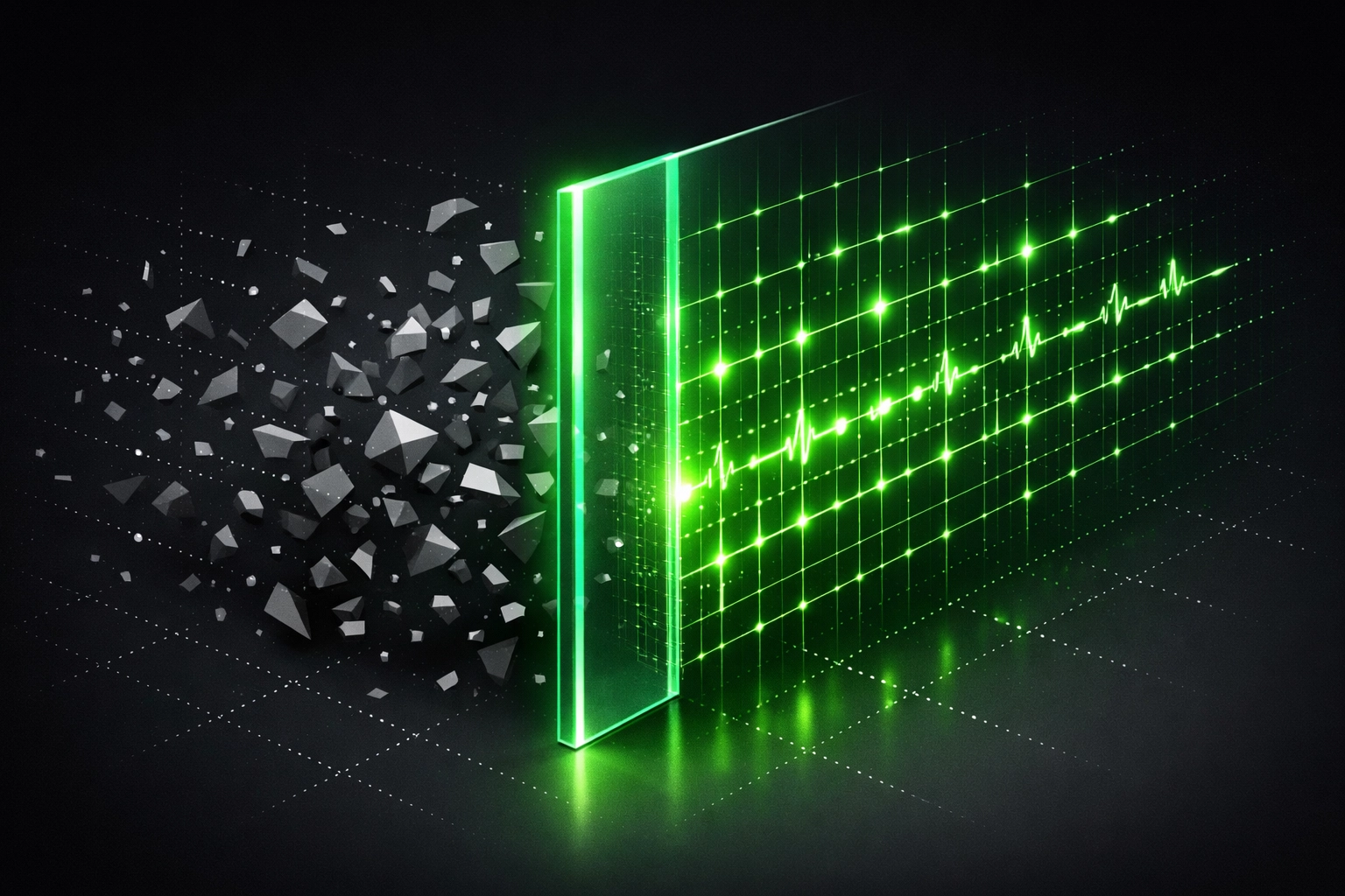 Visual representation of a predictive model refining chaotic lower league data for BTTS betting tips.