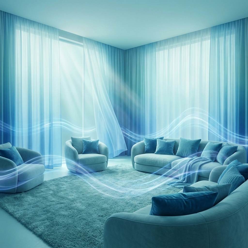 Grafik: Wasseroberfläche – gleichmäßige Wellen statt unkontrollierter Reflexionen (Geräuschmüll)