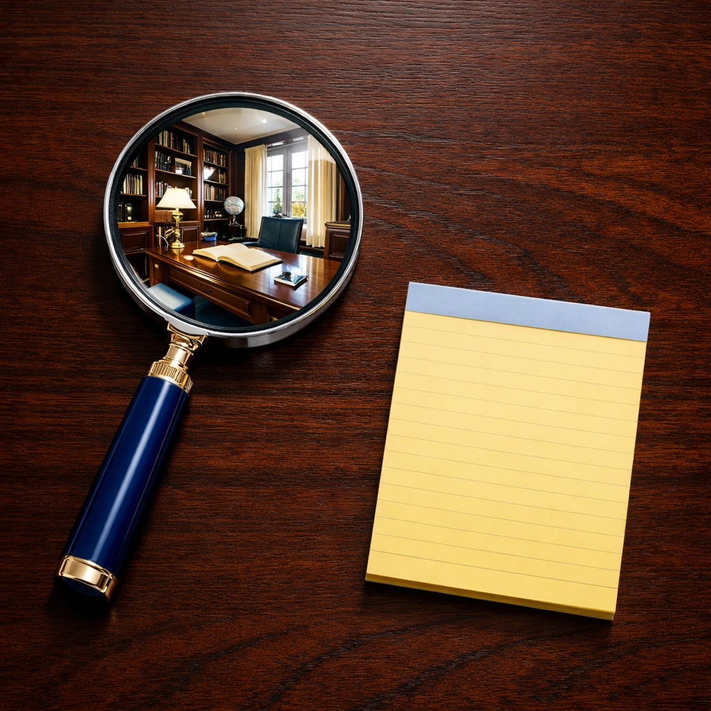 A magnifying glass highlighting the detail and quality of the best professional cleaning services near me.