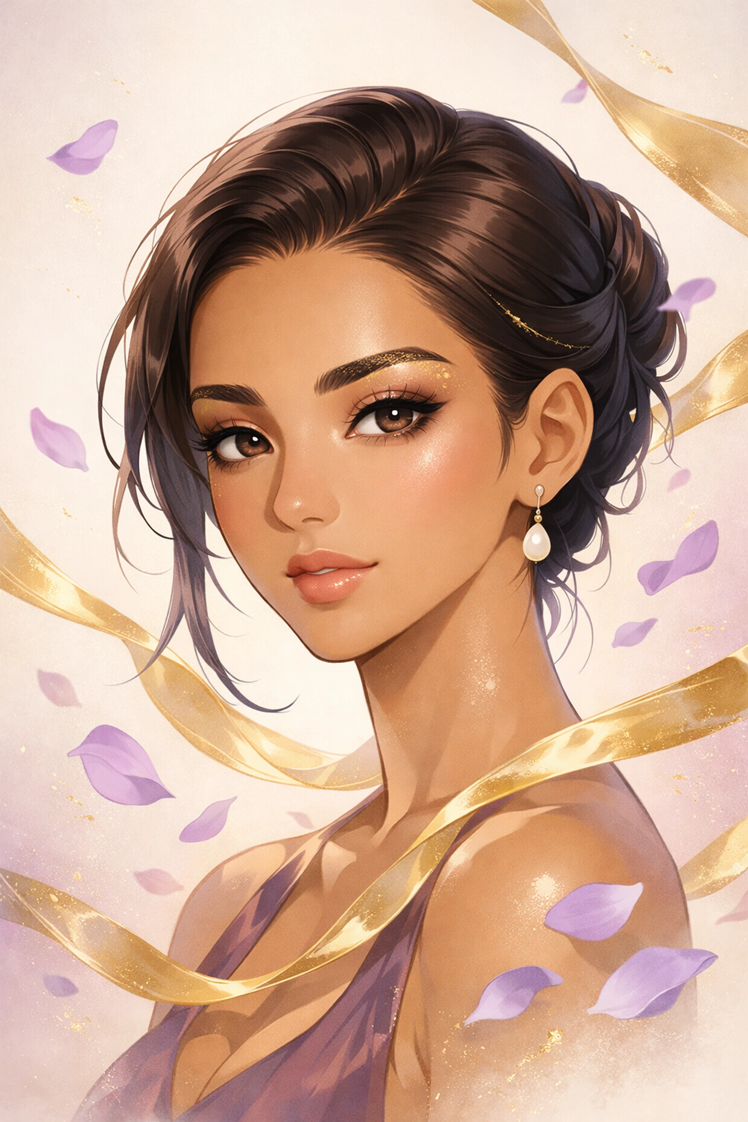 Diverse woman with perfectly shaped Nano Brows, showcasing professional brow restoration at a luxury studio in PA.