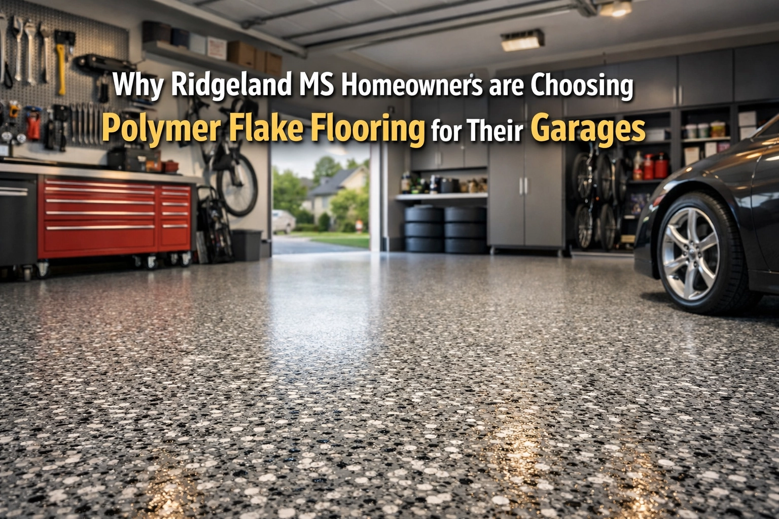[HERO] Why Ridgeland MS Homeowners are Choosing Polymer Flake Flooring for Their Garages