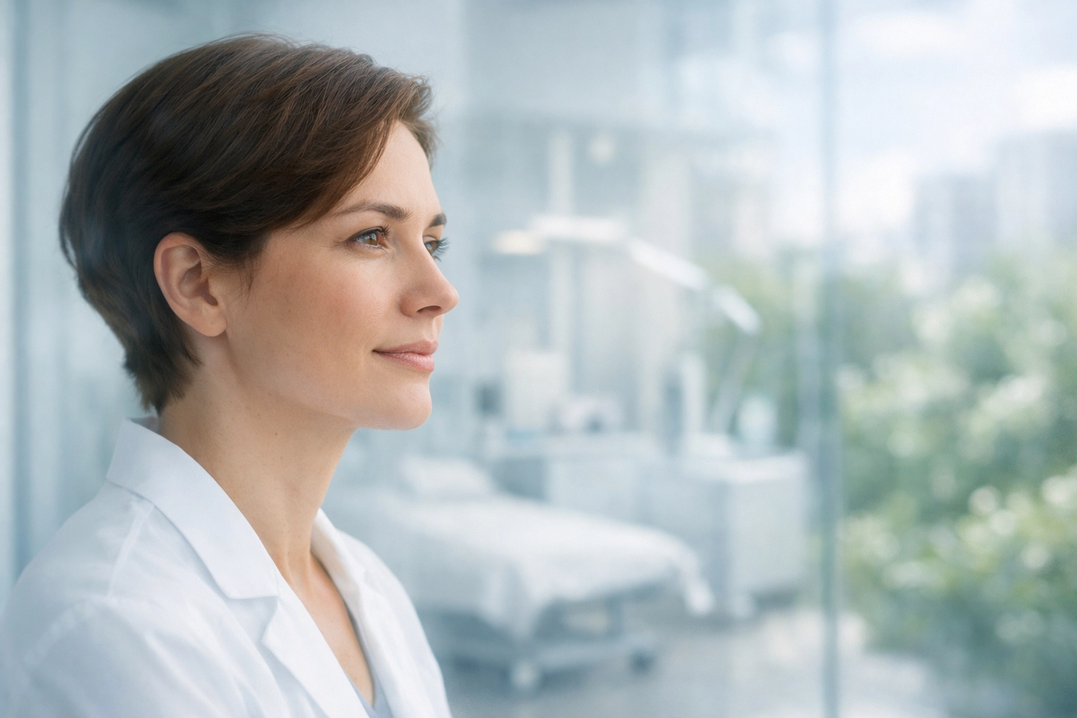 A person in a calm clinic setting experiencing mental clarity through integrated psychoneuroimmunology.