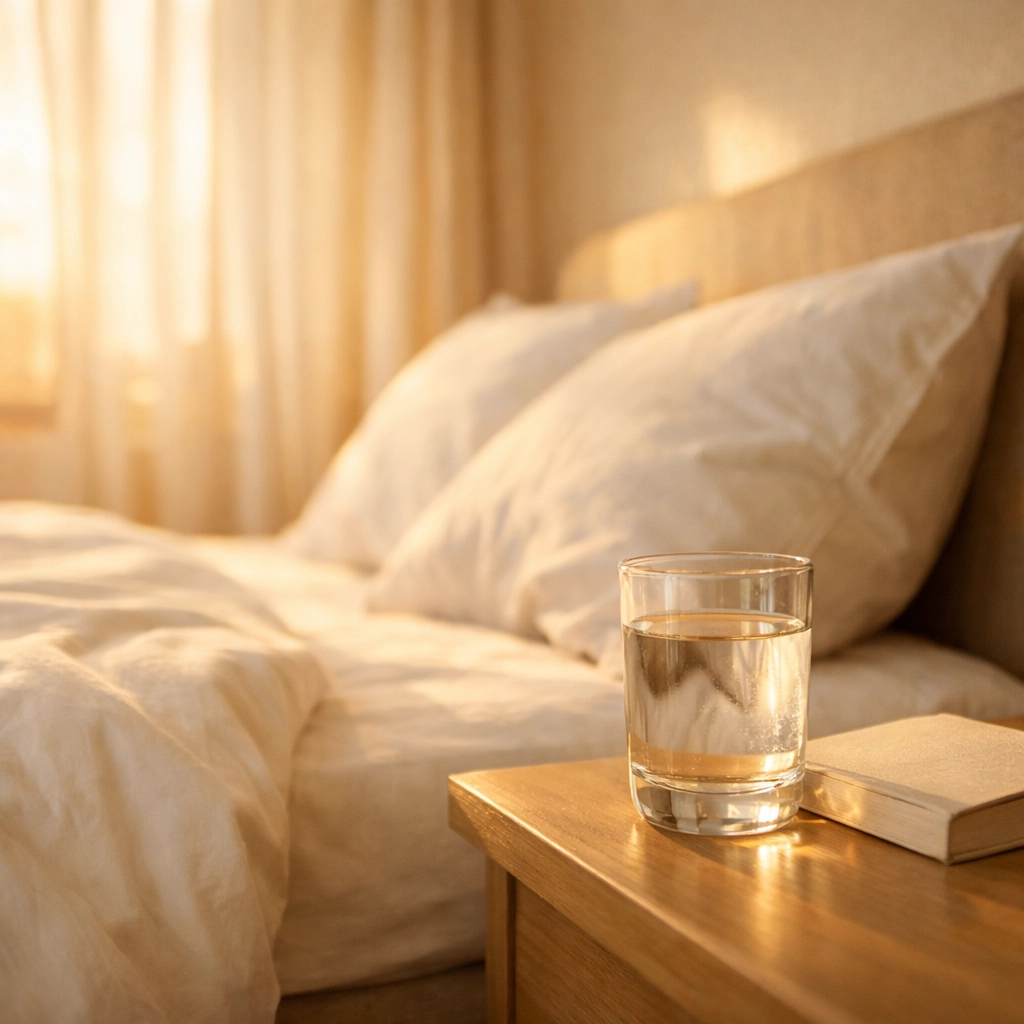 Peaceful bedroom setup promoting healthy sleep habits for preventive health