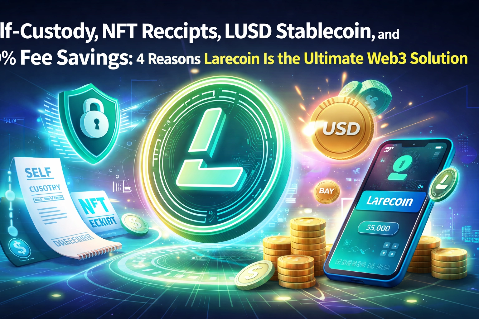 [HERO] Self-Custody, NFT Receipts, LUSD Stablecoin, and 50% Fee Savings: 4 Reasons Larecoin Is the Ultimate Web3 Payment Solution