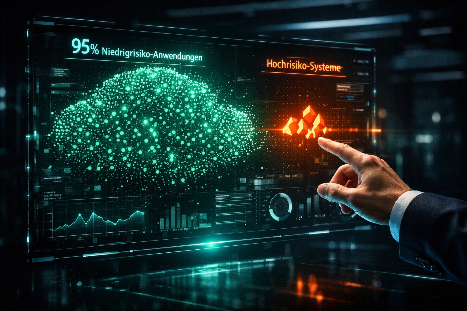 Visualisierung der Risikoklassifizierung von KI-Systemen nach dem EU AI Act