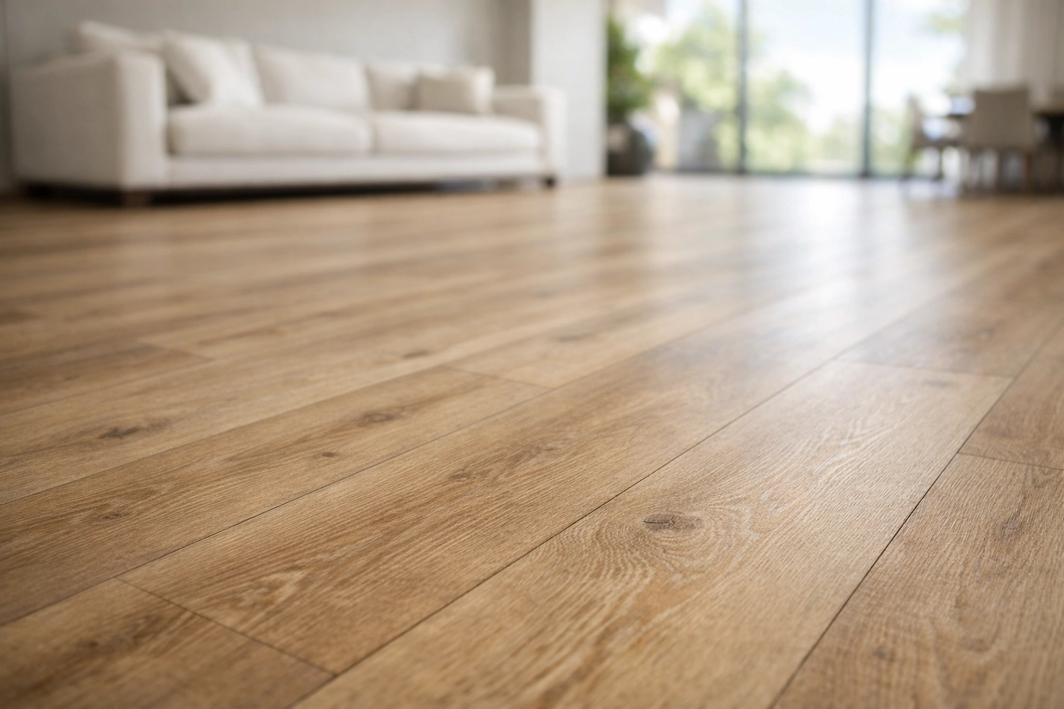 Preparing a rental for tenants with durable, wide-plank luxury vinyl flooring in an open-concept home.