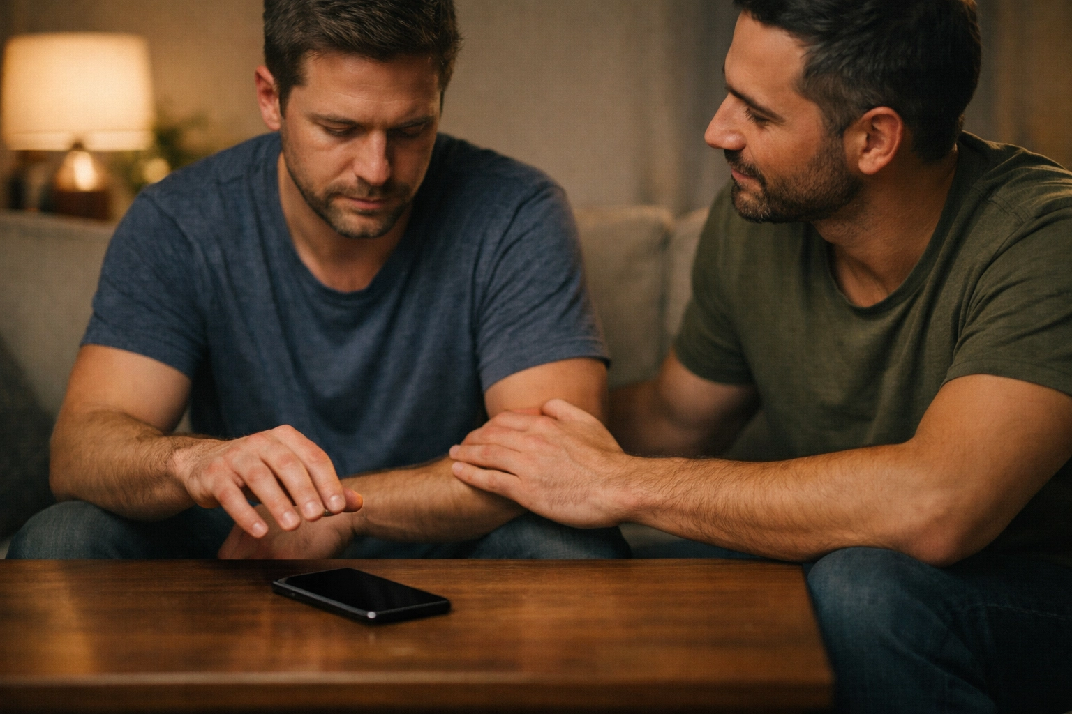 A gay man choosing trust over checking his partner's phone to build a healthy queer relationship.