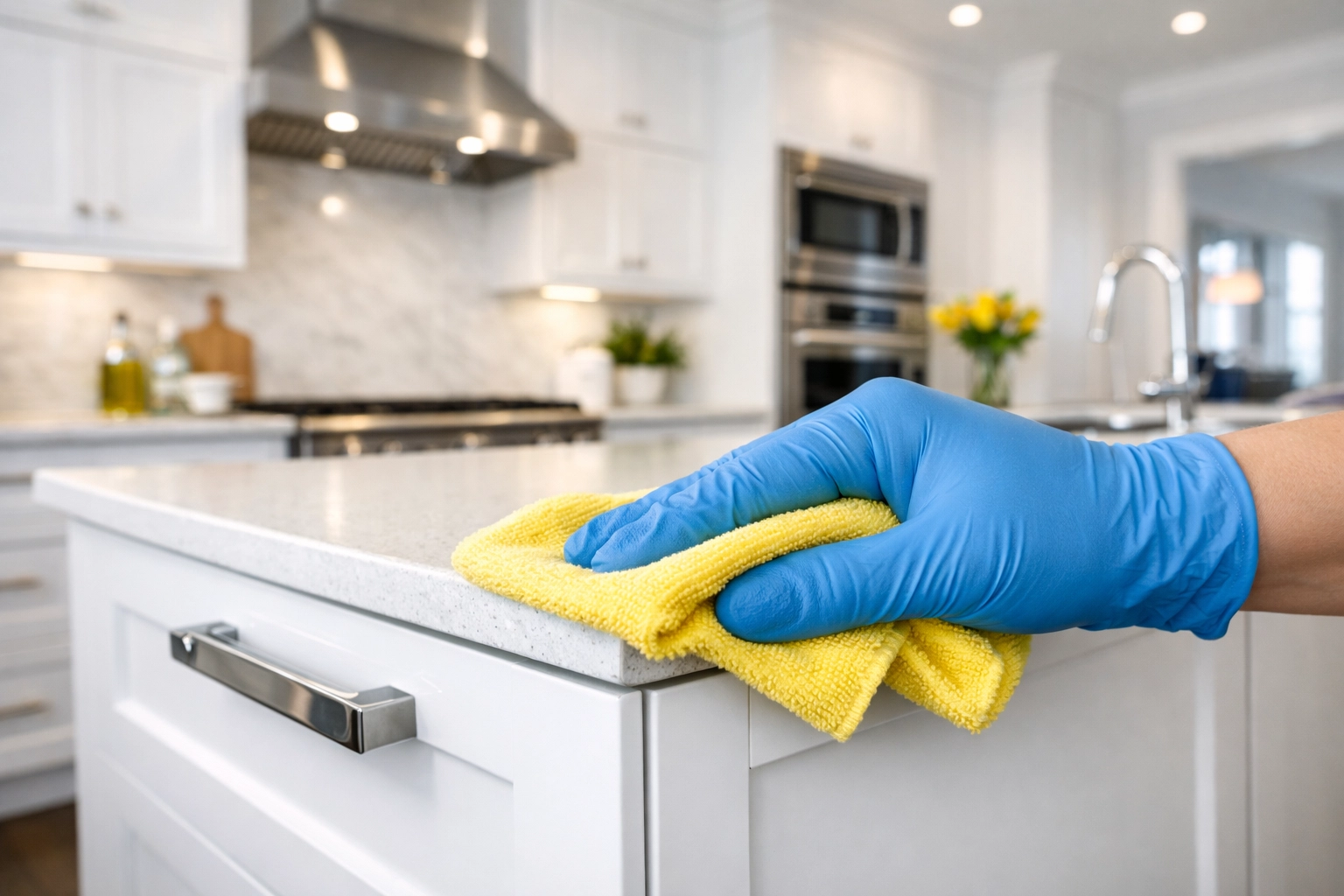 Professional deep cleaning of a Boston apartment kitchen drawer for a move-out.