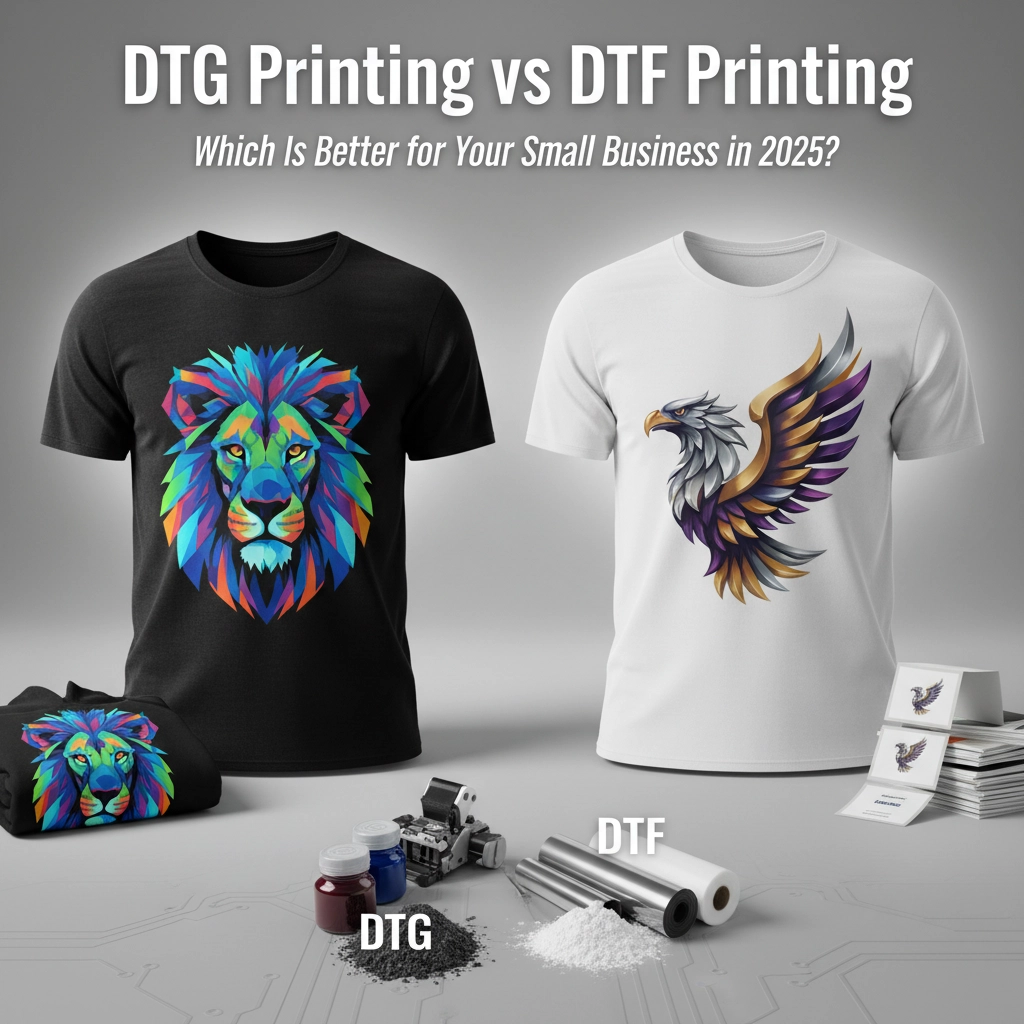 DTG Printing vs DTF Printing: Which Is Better for Your Small Business in 2025?