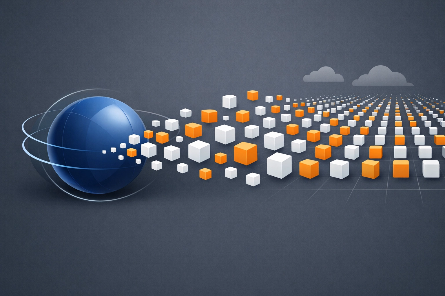 Modern illustration of WordPress media offloading to AWS S3 storage for optimized enterprise performance.