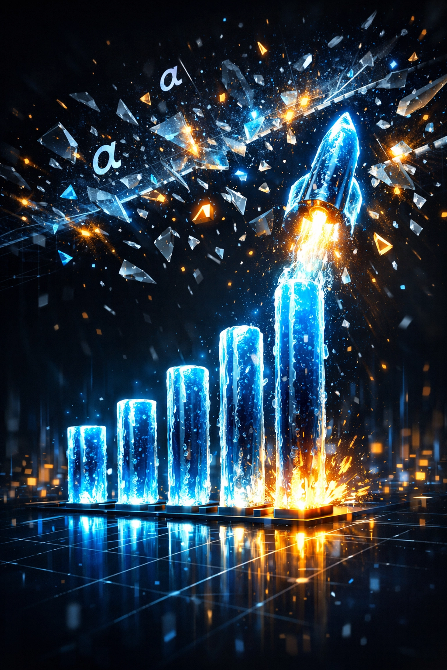 Growth chart showing rising athlete token values and sports market investment returns.