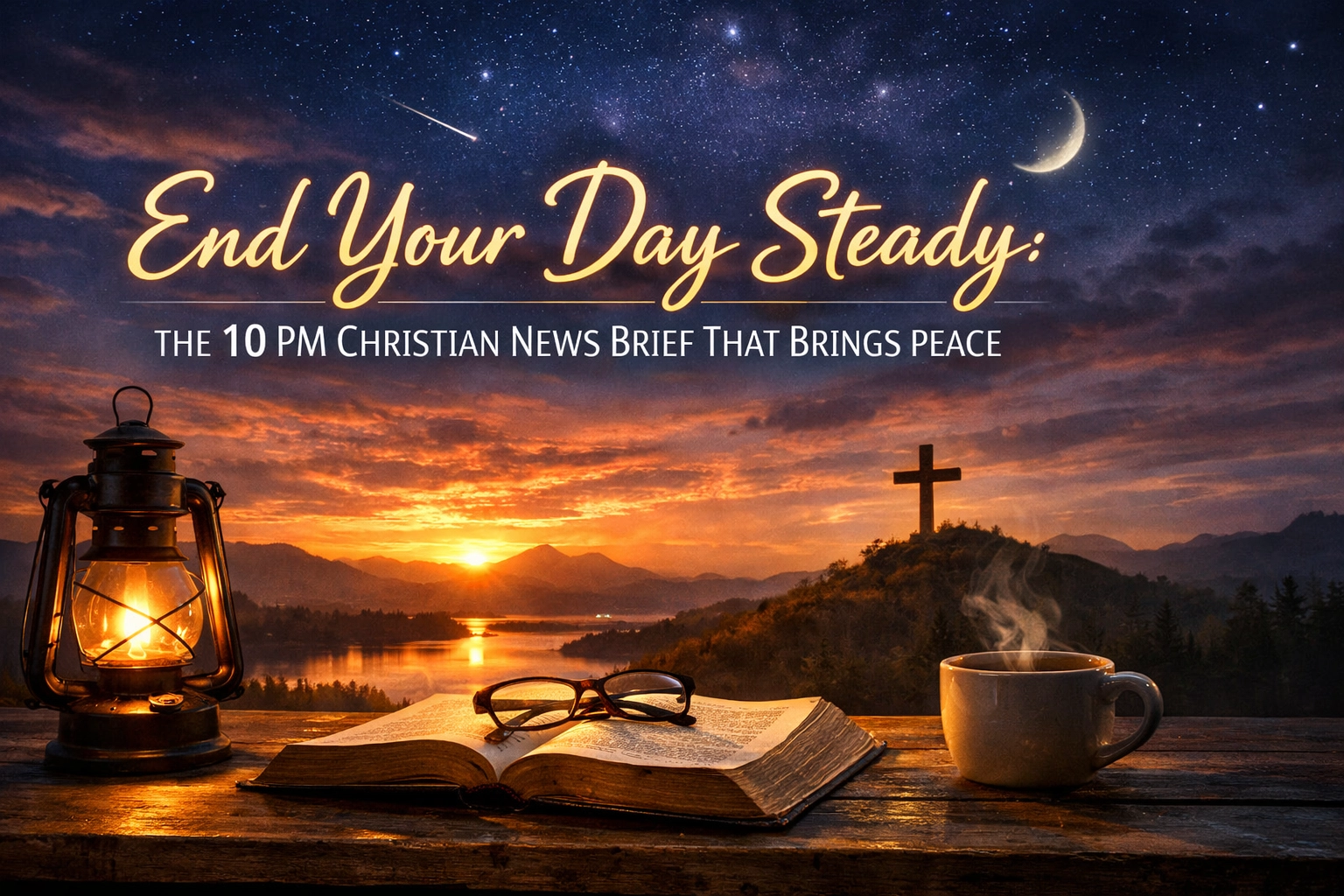 [HERO] End Your Day Steady: The 10 PM Christian News Brief That Brings Peace