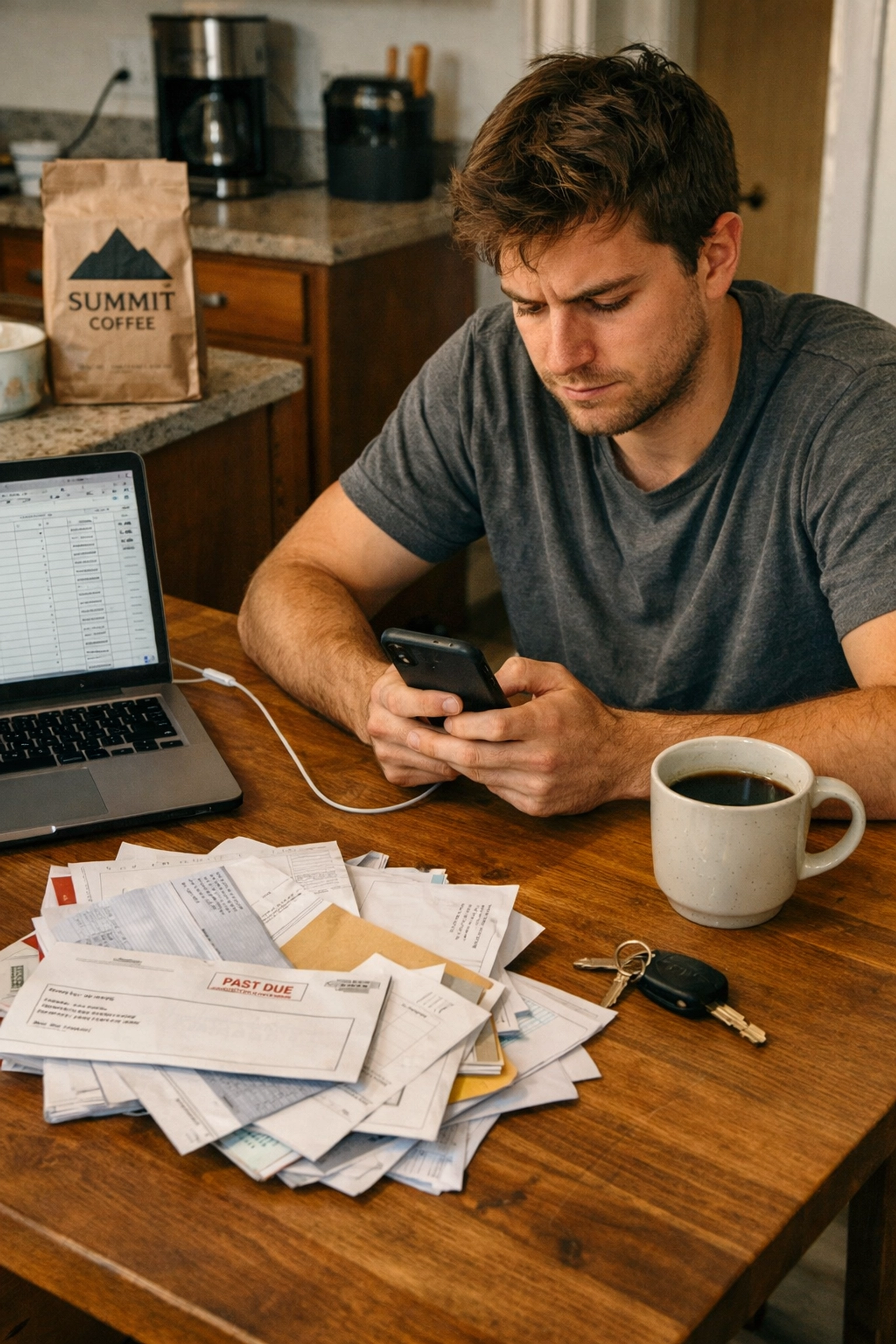 Professional managing utility bills and shared housing costs