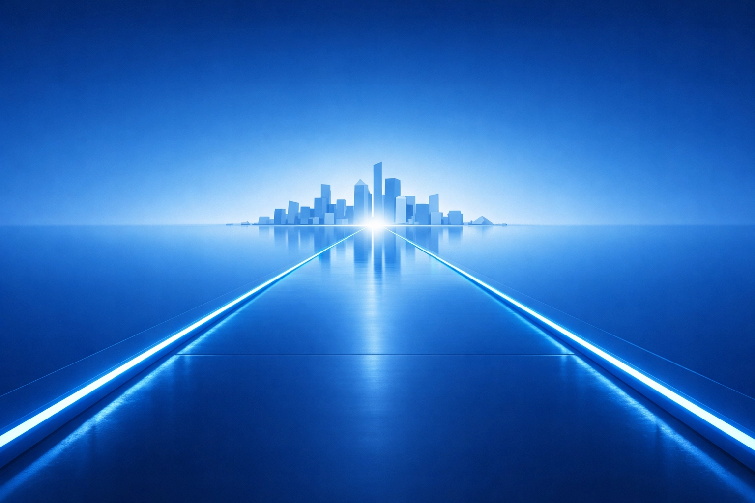 An illuminated blue path toward the horizon, symbolizing a clear exit strategy for a retiring accountant's practice sale.