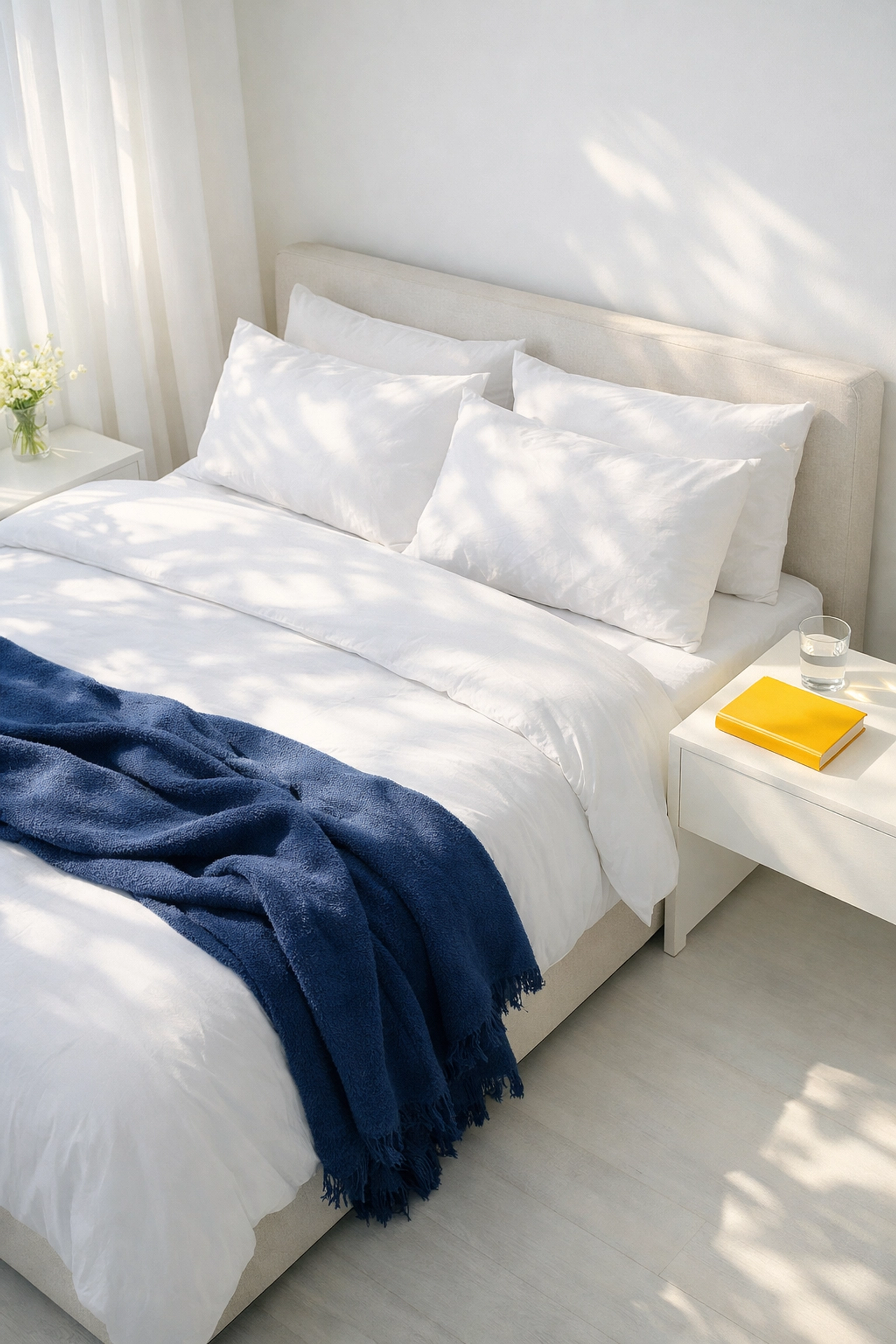 A stress-free, professionally cleaned West Cambridge bedroom providing a calm and tidy sanctuary.
