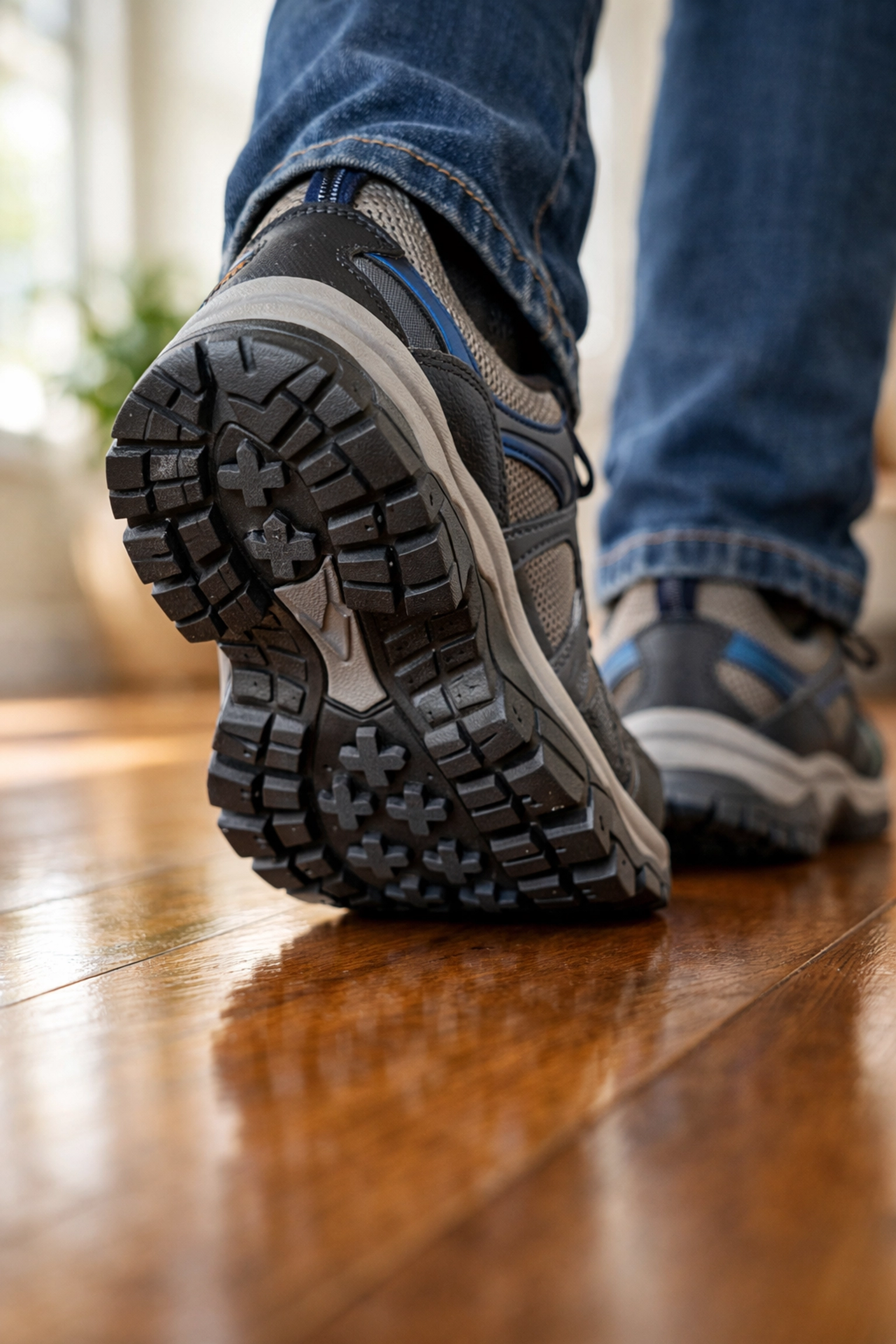 High-quality supportive footwear with non-slip rubber soles for elderly balance and safety.