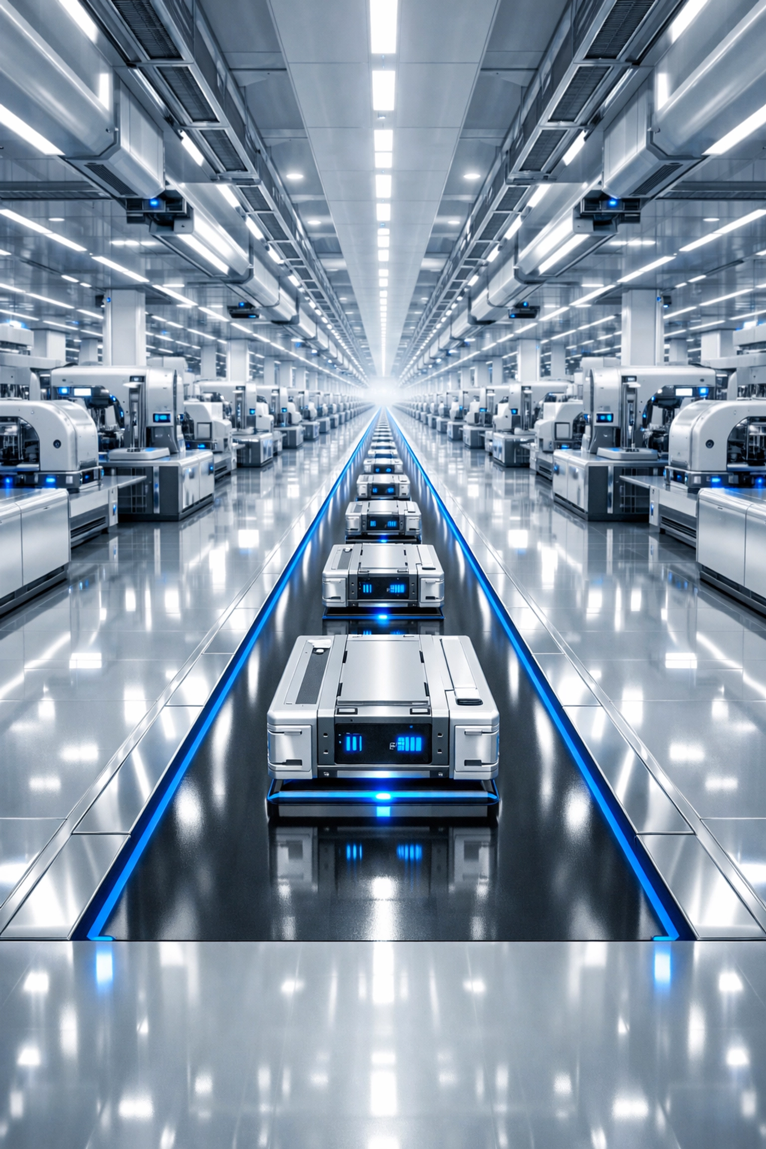 Hocheffiziente Smart Factory nutzt KI in der Qualitätssicherung für eine Null-Fehler-Strategie.