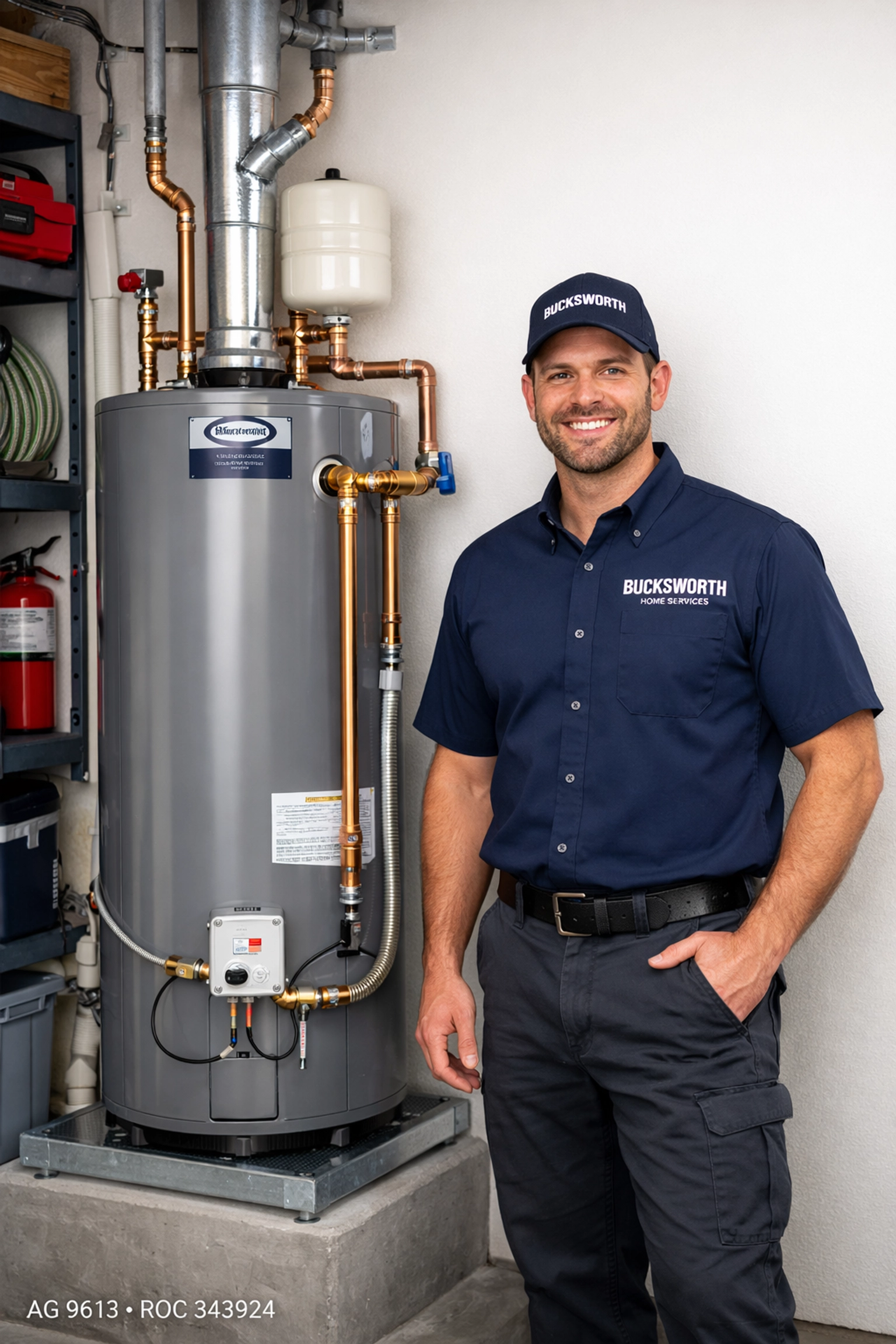 Professional water heater replacement and installation by a Bucksworth Home Services plumber in Glendale.