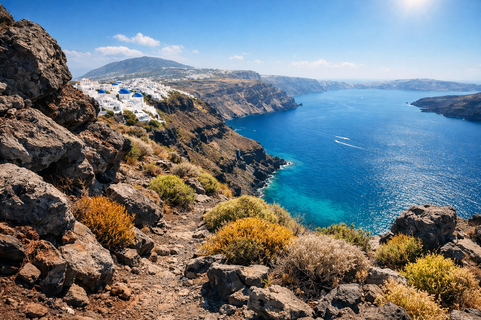 Does Authentic Photography Really Matter in 2026? (The Truth About AI vs. Art) 3 Hidden Santorini caldera viewpoint from Fira to Oia trail, one of the best photography locations