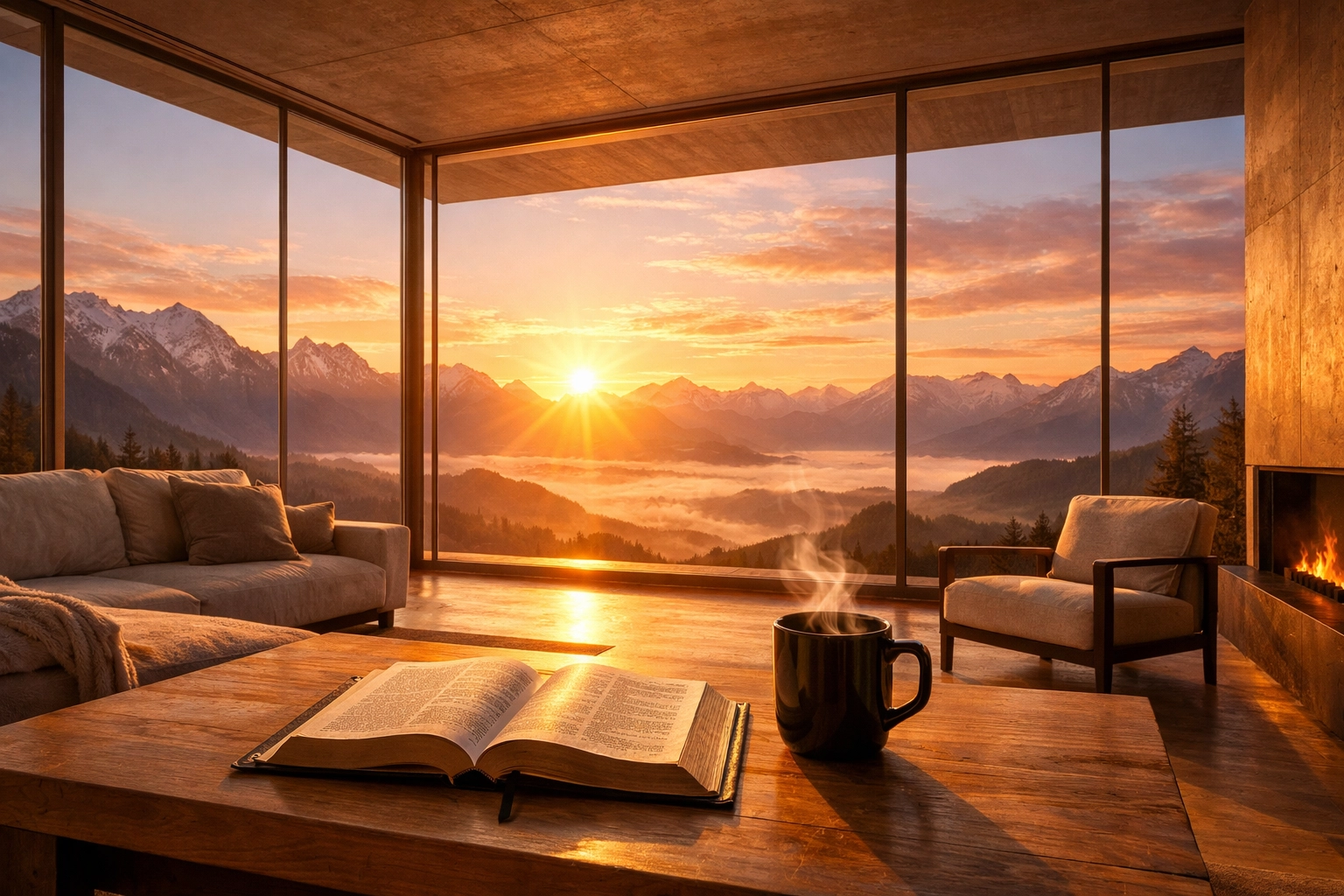 An open Bible in a glowing sunrise, representing the peace YOU need God now more than ever to find.