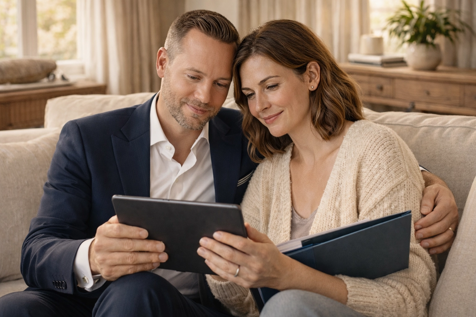 Intended Parents comparing surrogacy agency options from home to find the best fit