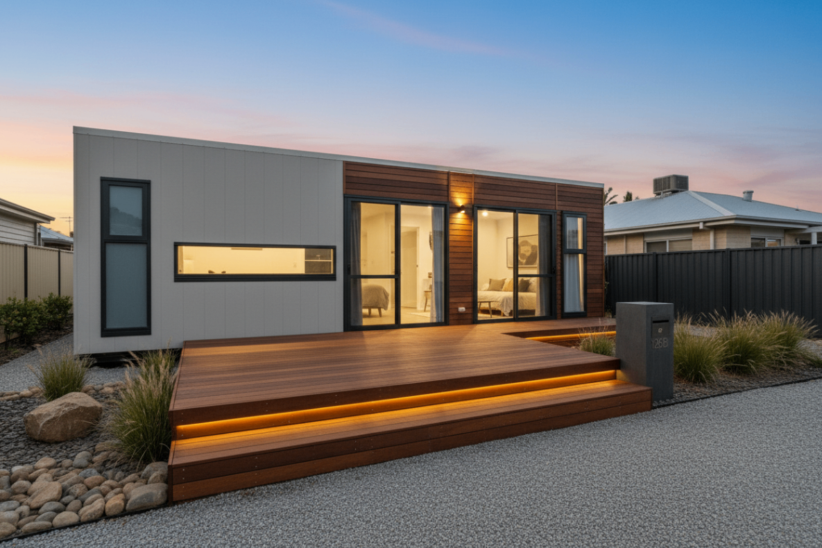 Modern modular home exterior