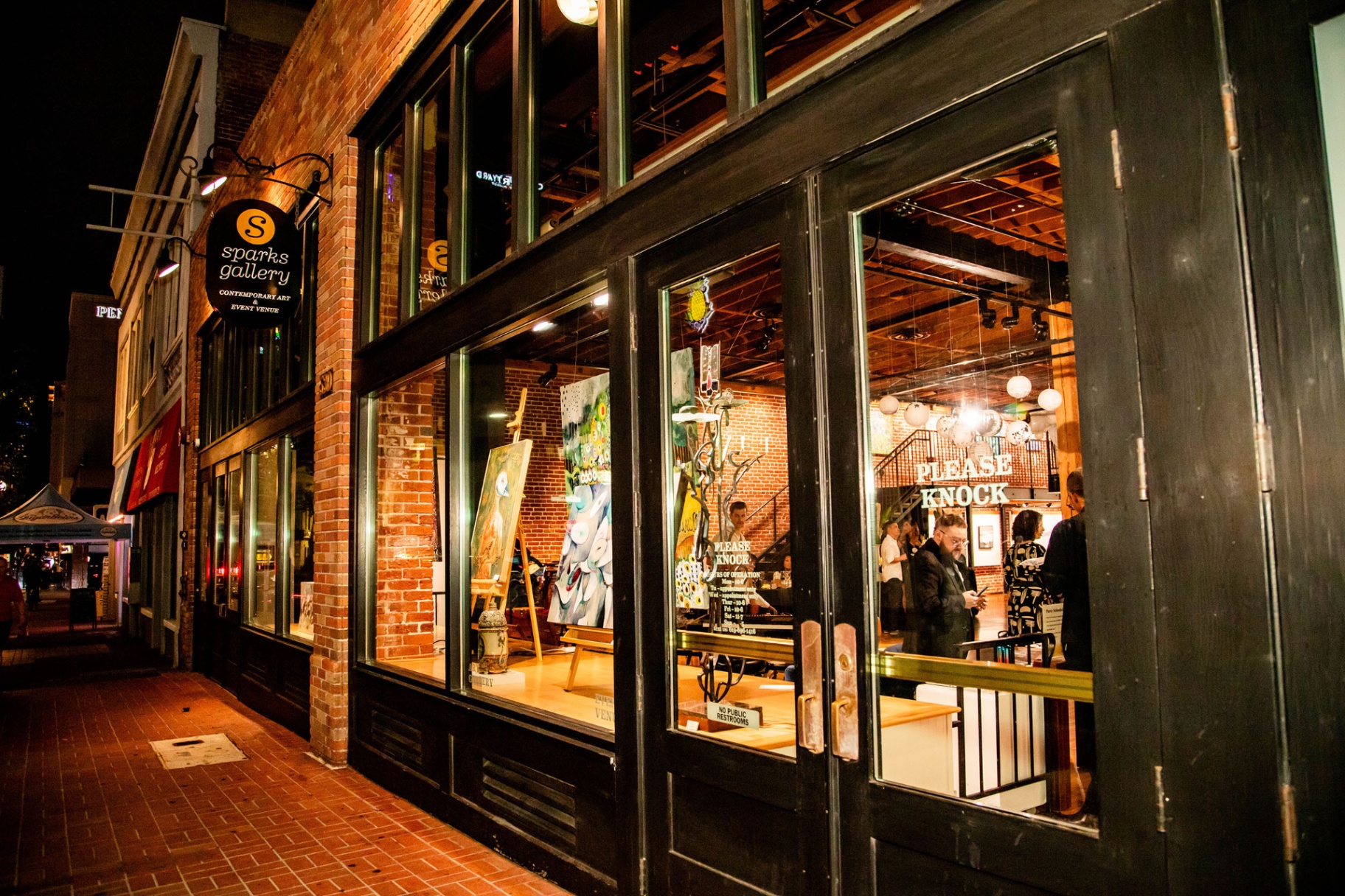 Sparks Gallery Night Entrance