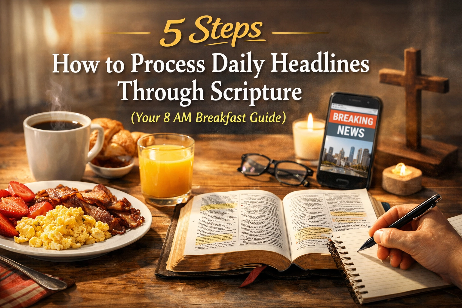 [HERO] 5 Steps How to Process Daily Headlines Through Scripture (Your 8 AM Breakfast Guide)