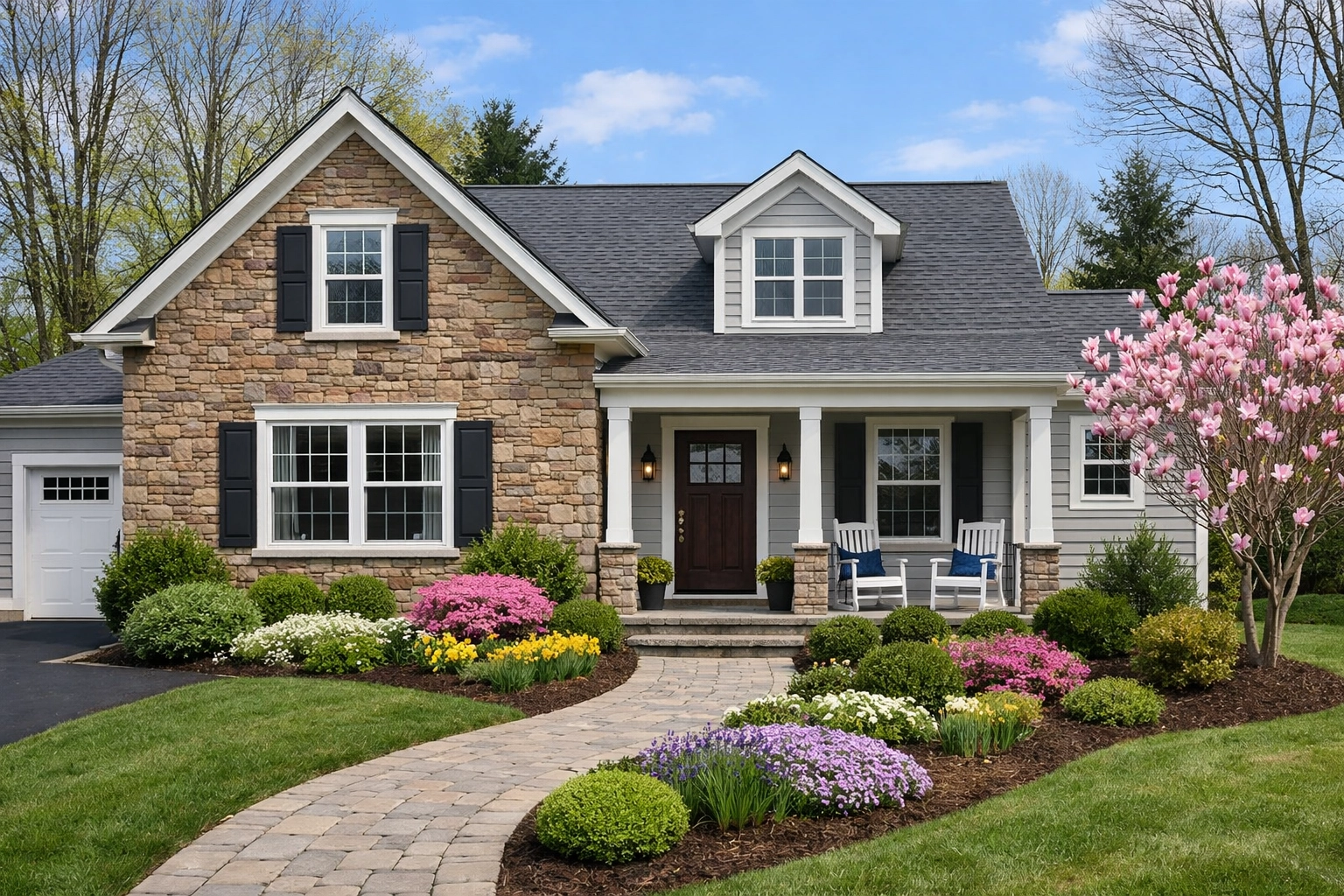 Charming suburban home exterior in Northeastern Pennsylvania with bright natural light and welcoming curb appeal.