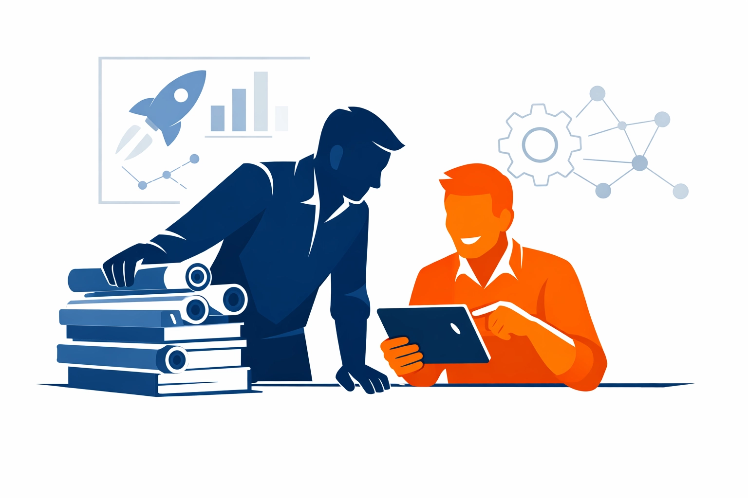 Professionals simplifying Instructional Design processes during an agile stakeholder collaboration session.