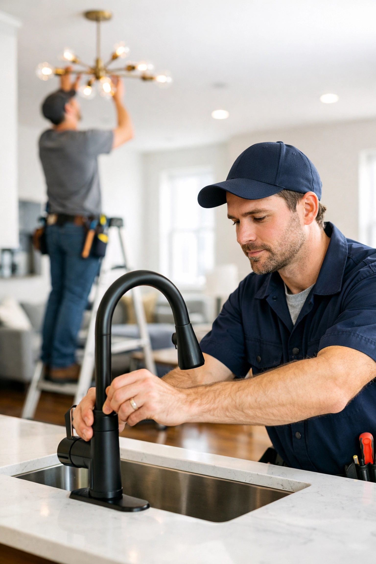 INEX multi-trade team performing a fast apartment make-ready to reduce vacancy for Nashville property managers.