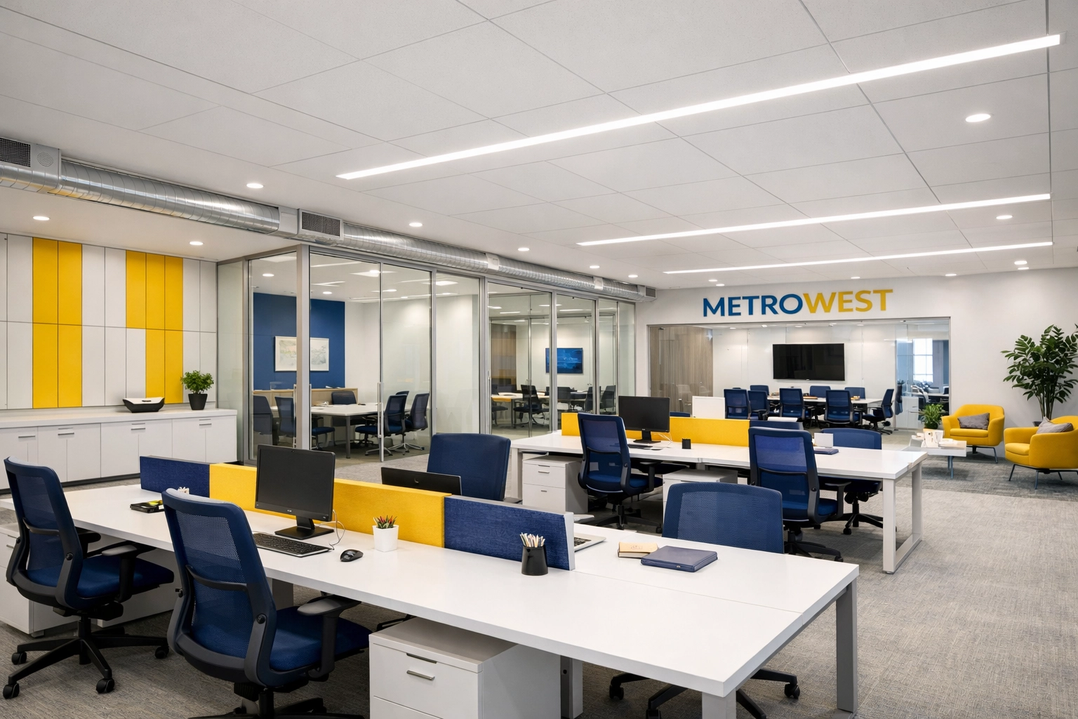 Pristine commercial office space in MetroWest with high indoor air quality for allergy relief.