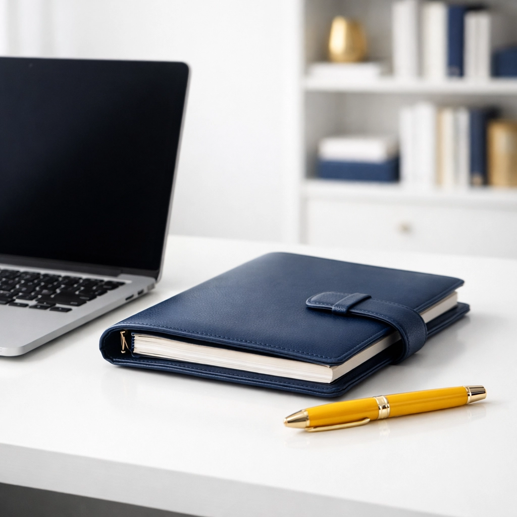 An organized home office showing the focus gained from bi-weekly house cleaning services.