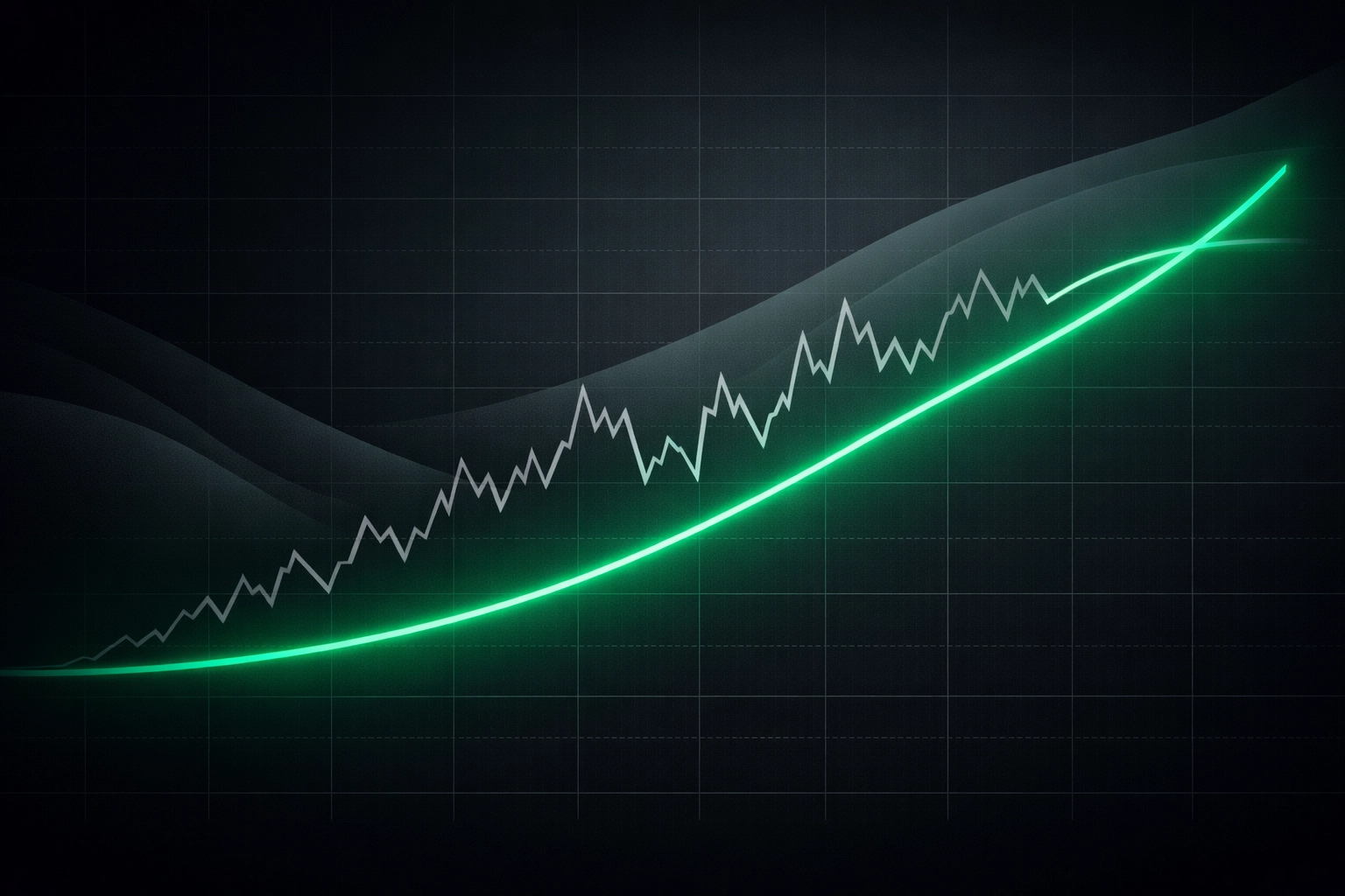 Graph comparing high-volatility betting results with smooth compound growth using AI staking.