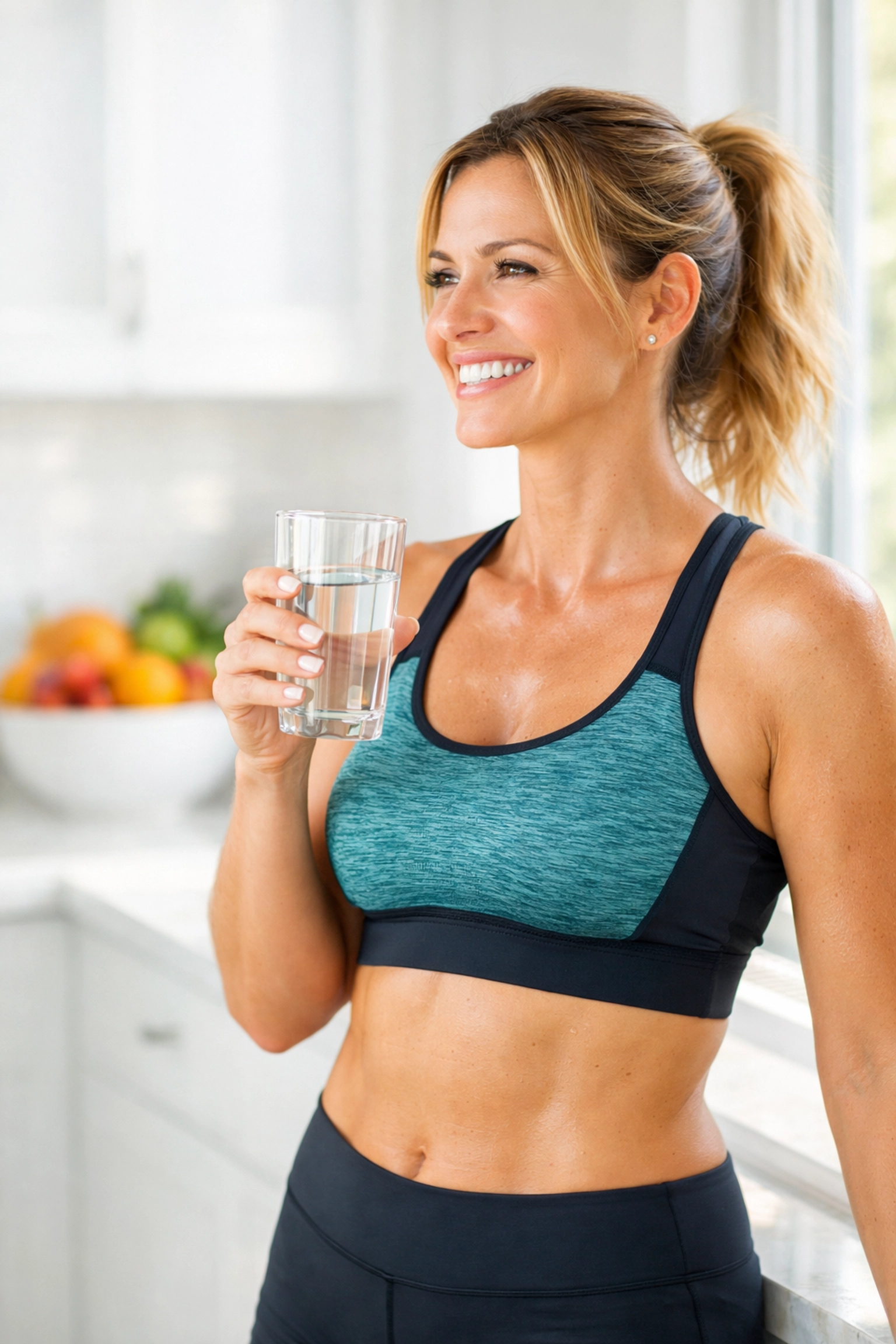 A smiling woman practicing a healthy lifestyle after finding a Wegovy substitute through a medical program.