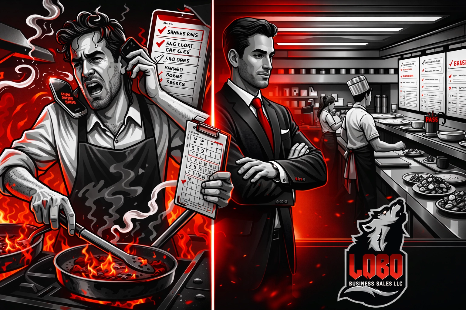 Exhausted owner doing everything vs calm systematic restaurant operations